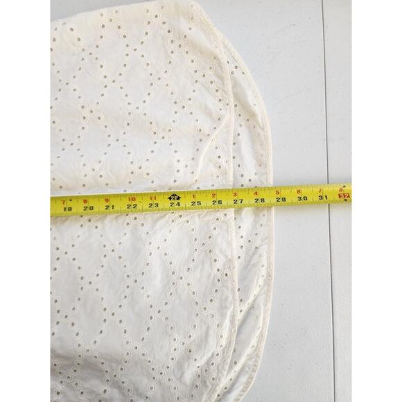 Diane Von Furstenberg Shirt Womens 8 White Lorelei Two Eyelet Cotton Top Coastal - Picture 8 of 16